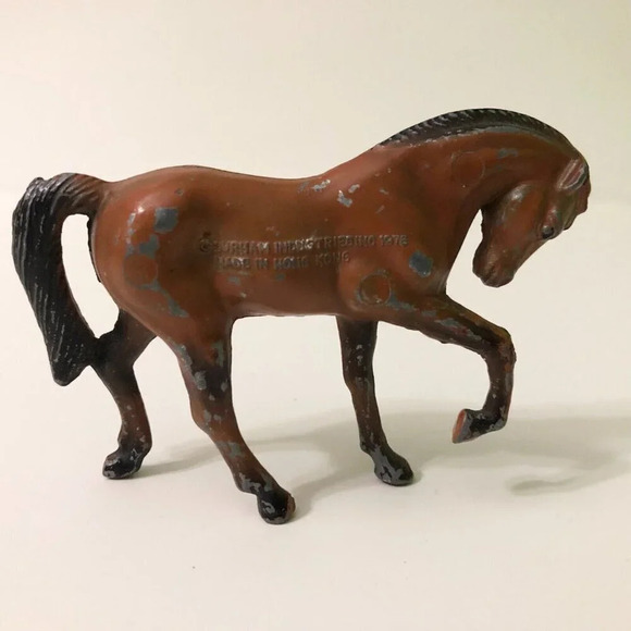 Vintage 1976 Durham Industries Metal Horse Figure 3.5 Inch Long Toy  Hong Kong - Picture 15 of 15
